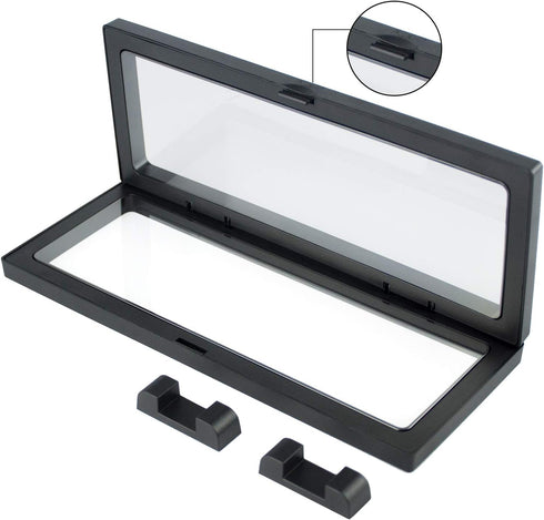 3PCS Display Case for 3D Floating Frame, Casino Chip, Insect, Arrowhead, Guitar Pick, Frame Stand Holder for Military Coin, AA Medallion, Stone, P...