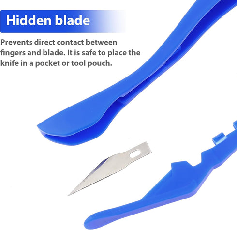 2 Pack Wrapping Paper Cutter Knife Carbon Backpaper Slitter Film Vinyl Craft Paper Gift Wrap Safety Sliding Cutting Tool with Handle for Scrapbook...