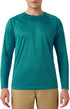 Men's UPF 50+ Rash Guard Swim Shirt Long Sleeve Moisture Wicking Quick Dry Lightweight Wrinkle-resistant Fishing Running, Tropical Green, Medium...