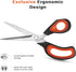 Premium Tailor Scissors Heavy Duty Multi-Purpose Titanium Scissors Professional for Leather Cutting Industrial Sharp Sewing Shears, Red...