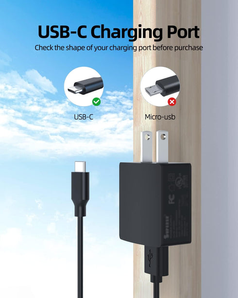 USB Type C 5 Volt AC Charger Fit for Jabra Elite 75t 85t 85h,Bugani M118,Insmy C30,Neckband HS,Treblab E3,Cowin KY02 Wireless Earbuds Bluebooth Sp...