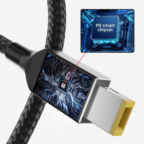 NFHK Type-C USB-C 135W to DC Rectangle 11.0 * 4.5mm Power PD Charge Cable for Thinkpad X1 Legion Y7000P Laptop DC20V 6.25A......