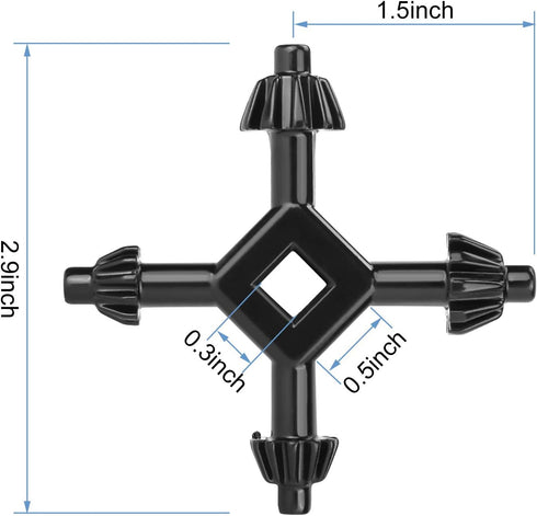4 Way Chuck Key, Professional Master Chuck Key, Steel Replacement Drill Chuck Key, 4 in 1 Multifunctional Drill Chuck Key Fit Drill Power Tool Cor...