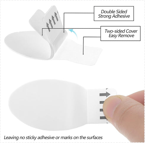 Blulu 12 Pieces Clear Adhesive Hooks for Hanging Medium Damage Free Indoor Strips Utility Waterproof Wall Hooks with 15 Pieces Self-Adhesive Tapes...