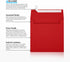 LUXPaper Square Invitation Envelopes | Peel & Press | 6" x 6" | Ruby Red | 80lb. Text | 50 Qty...