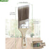 Stubby Paintbrush Shortcut Trim Angled Sash Wooden Short Handle Stain Brush 2 Inch...
