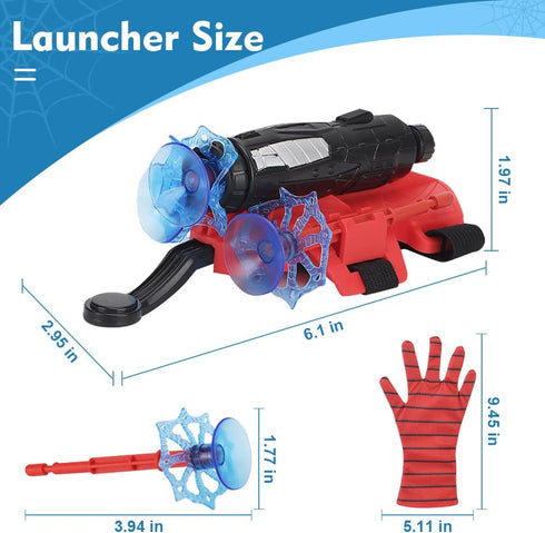 Spider Web Shooter, Superheroes Wrist Launcher Toy, Funny Children Educational Toys, Spider Gloves Man Cosplay Gift for Kids (Red)...