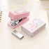 1 Set Pink Mini Stapler with No.12 Staples, Cute Rabbit Pattern Desktop Stapler, Staple Remover, Bookbinding Machine for Paper Clips Staplers for ...