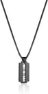 HZMAN Mens Stainless Steel Razor Blade Model Dog Tag Pendant Hip Hop Necklace,22+2" Chain...