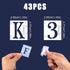 AIEX 43pcs 1 Inch Letter and Number Templates, Reusable Plastic Uppercase Letter Stencils Alphabet Stencils Punctuation Marks Symbol Numbers Craft...