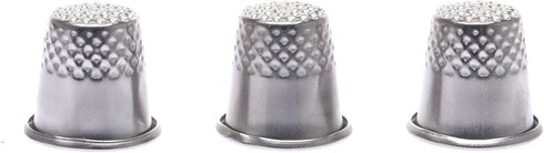 Dophee 3Pcs Silver Finger Thimble Tailor Sewing Pin Needle Grip Hands Shield Protector...
