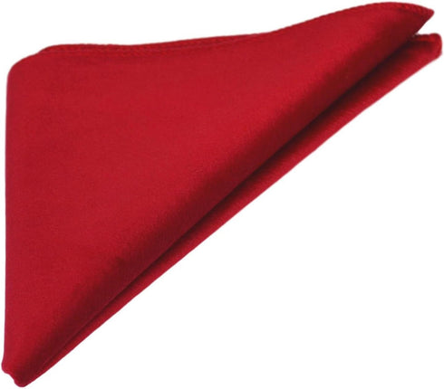 King & Priory Luxury Rosso Red Velvet Pocket Square...