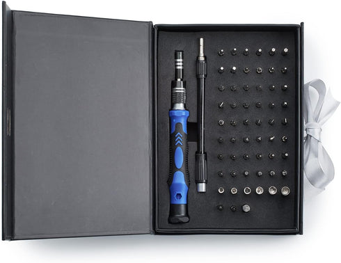 Precision Screw Driver Set - 60 in 1 Various, Magnetic Bits Screwdriver Kit with Extension Rod- Multi-Piece Craftsman Tools with Case- Laptop, Mob...