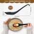 DOERDO 6PCS Soup Spoons Japanese Style Spoons Chinese Asian Soup Spoons With Long Handle for Kitchen Mixing, Baking, Cooking, Black...