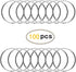 KINGFOREST 100-Pack Split Key Rings (1.2 Inch/30mm) - Silver Nickel Metal Keychain Rings for Keys, DIY Crafts, Bags & Accessories - Durable Bulk K...