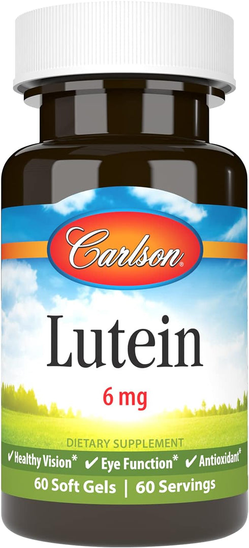 Carlson - Lutein, 6 mg, Healthy Vision & Eye Function, Antioxidant, 60 Softgels...