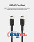 Belkin USB-C to USB-C Cable (2M/6.6ft), USB-C Fast Charging Cable for iPhone 15, iPhone 15 Pro, iPhone 15 Pro Max, iPhone 15 Plus, Galaxy S24, S23...
