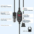 Adjustable Mini Aquarium Heater 0.5/1/2/3 Gallon Submersible Small Fish Tank Heater 10W/20W/30W Digital Display Thermostat External Temperature Co...