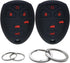 2Pcs Silicone 6 Buttons Key Fob Cover Remote Case Keyless Protector Compatible with Chevrolet Chevy Suburban Tahoe Traverse GMC Acadia Yukon Buick...