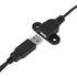 SinLoon USB 2.0 Charging Cable USB 2.0 Y Splitter USB 2.0 Male to Dual USB Female Panel Mount Charging Cable for Wine Cabinet, Hotel,Furniture, In...
