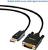 DisplayPort to DVI Cable 6ft 3-Pack, DP Display Port to DVI-D Cable Male to Male Cord Compatible with Computer, PC, Monitor, TV, Projector and Mor...