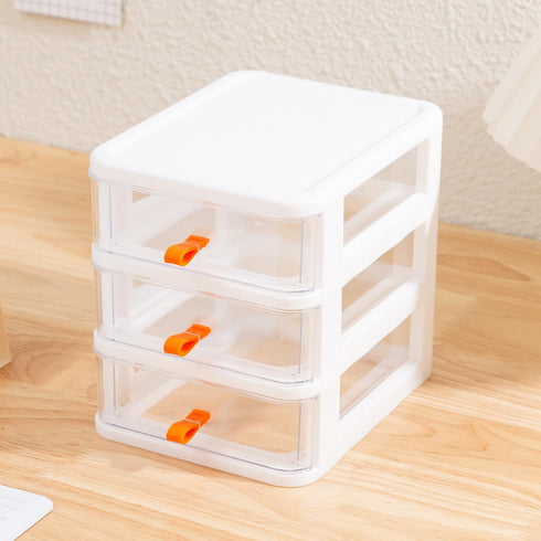 Gagee 3 Drawer Mini Desktop Unit,Plastic dressers with drawers for Arts and Crafts, Small Tools, Sewing Accessories, Stationary, and Hardware,Clea...
