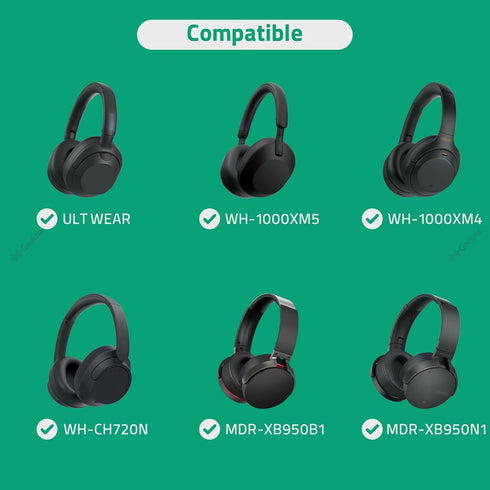 Geekria Audio Cable Compatible with Sony ULT WEAR, WH-1000XM6/ 1000XM5/ 1000XM4, WH-XB920N INZONE H5 Headphones, 3.5mm Replacement Stereo Cord (4 ...