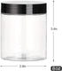 8 OZ Plastic Jars with Lids, 24 Pack Clear Plastic Slime Containers for Kitchen and Household Food Storage of Dry Goods, Creams and More, BPA Free...