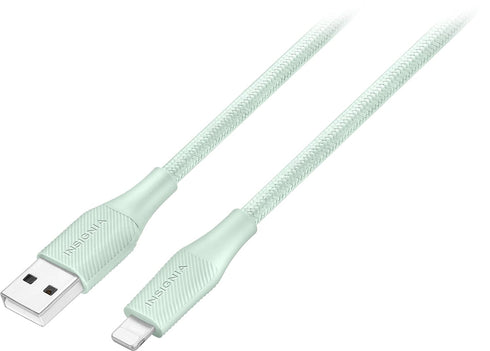 Insignia - 10' Lightning to USB Charge-and-Sync Cable - Green...