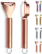 Rose Gold Potato Vegetable Peeler, Kyraton Stainless Steel Apple Fruit Veggie Peeler With Rose Gold Titanium Plating, Peelers For Kitchen Ergonomi...