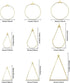 YaeYur 90Pcs K Gold Beading Earring Hoop for Jewelry Making Teardrop Round Triangle Beading Hoop Earrings Beading Hoop Earring Finding Geometric B...