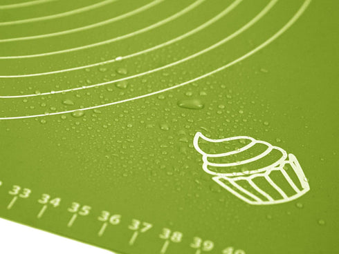 Silicone Baking Mat for Pastry Rolling Dough with Measurements, 19.7" x 15.7" BPA Free Non stick and Non Slip Green Table Sheet Baking Supplies fo...