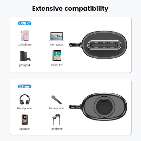 MOSWAG USB C to 3.5mm Headphone Adapter Type C Headphone Adapter Aux Mic Audio Dongle Hi-Res DAC Chip Compatible with Samsung Galaxy S23 S22 Pixel...