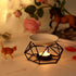 SXCHEN Essential Oil Burner for Scented Oil Tea Light Wax Melt Warmer Ceramic Tealight Wax Candle Burner Black Metal Aroma Diffuser-Set of 1...