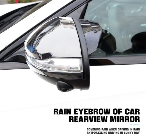 2PCS Car Rear View Mirror Rain Eyebrows, Rainproof Auto Side Mirror Guard, Waterproof PVC Vehicle Rearview Mirror Rain Visor Smoke Cover, Car Acce...