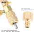 R410A R22 Valve Core Remover Installer Tool with Dual Size SAE 1/4 & 5/16 Port & Brass Adapter, Valve Core Removal Tool for R410 R32 R22 R12 R407 ...