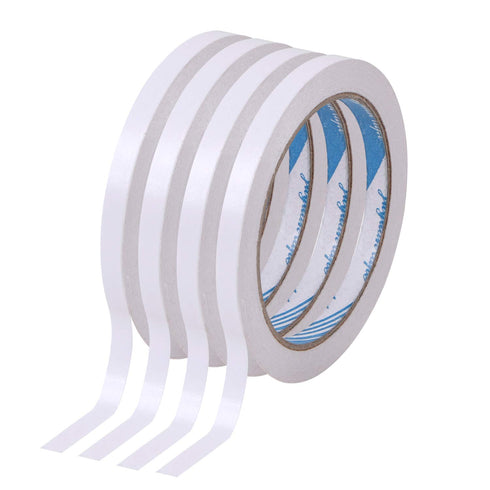 4 Rolls Double-Sided Tape Adhesive Sticky Tapes for Scrapbooking, Photos, Invitation Cards, Paper, DIY Crafts and Office School Stationery Supplie...