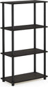 Furinno (99557EX/BK) Turn-N-Tube 4-Tier Multipurpose Shelf Display Rack - Espresso/Black...