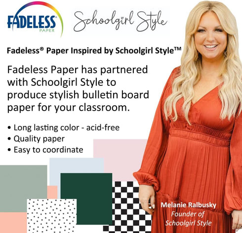 Fadeless Schoolgirl Style Bulletin Board Paper, Enchanted Garden, 47.25" x 12', 1 Roll...