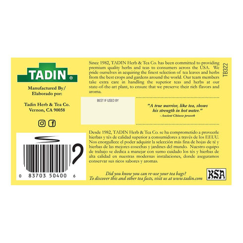 Lemongrass Lemon Tadin Tea - Te De Limon - Premium Tea for Nerves - PACK OF 2...