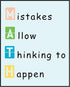 Posterizer 1 pcs-colorful minimal poster-mistakes allow thinking to happen-Teachers & Classrooms Gift for Daughter, Son, Kids School and classroom...