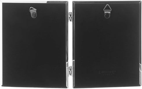 Lawrence Frames 510745D Silver Plated Double Bead Hinged Double Picture Frame, 4 by 5-Inch...