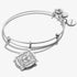Alex and Ani Divine Guides Expandable Bangle Bracelet for Women, Jesus Engraved Charm, Rafaelian Finish, 2 to 3.5 in...
