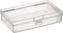 7 Pieces Mixed Sizes Rectangular Empty Mini Clear Plastic Organizer Storage Box Containers with Hinged Lids for Small Items and Other Craft Projec...