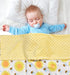 Baby Blanket Super Soft Minky Blanket Yellow Bee and Sunflower Blanket with Dotted Backing for Newborns Nursery Stroller Receiving Toddlers Crib B...