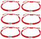 kelistom 6pcs Red String Evil Eye Charm Bracelets for Women Men Handmade Macrame Braided Kabbalah Bracelet for Protection Friendship Adjustable...