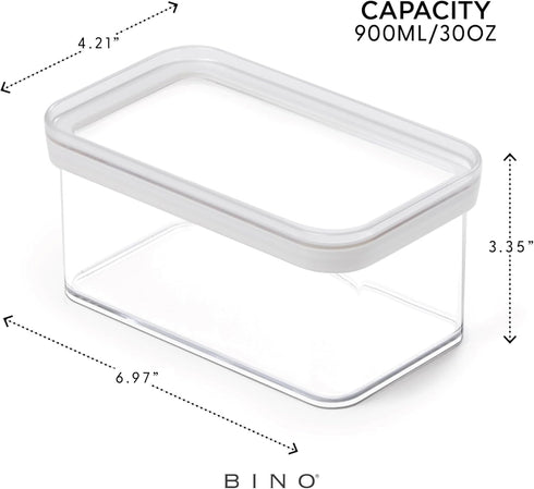 BINO | Food Storage Containers - 900ML | THE SNAP+COLLECTION | Airtight Storage Containers with Lids | Kitchen & Pantry Organization | Kitchen Con...