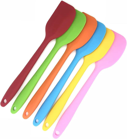 6 Pcs Silicone Spatulas, 8.3 inch Small Rubber Spatula Heat Resistant Non-Stick Flexible Scrapers Baking Mixing Tool...