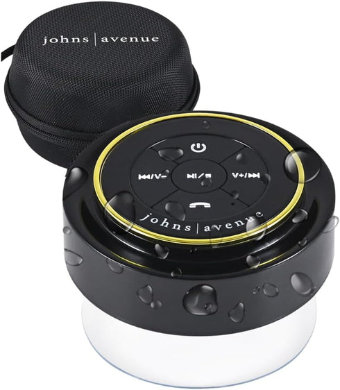 Portable Bluetooth Shower Speaker with Travel Case, Best Waterproof IPX7, Wireless Pairs with Bluetooth Devices, Enjoy at The Pool, Beach, Camping...