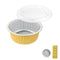 7" Sturdy Aluminum Foil Pans with Lids (5 Pack), 2X Thicker Heavy Duty Reusable Tin for Cooking Baking...